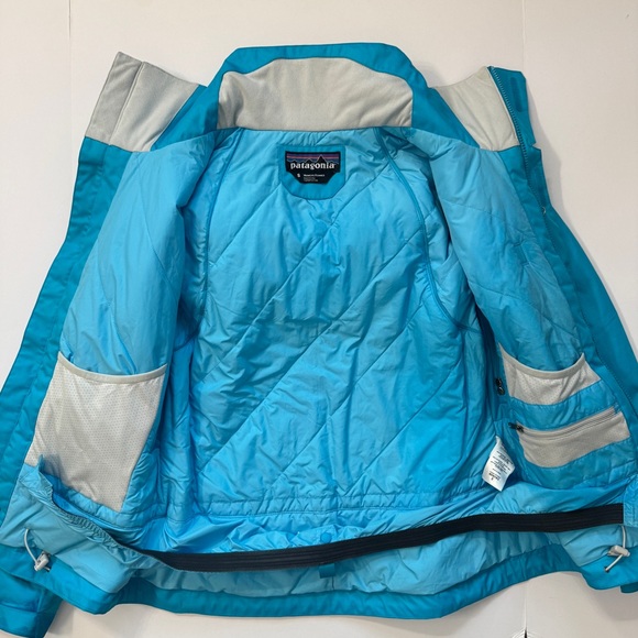 Patagonia Women’s Insulated Snowbelle Jacket Cyan Blue Size Small - Picture 6 of 11